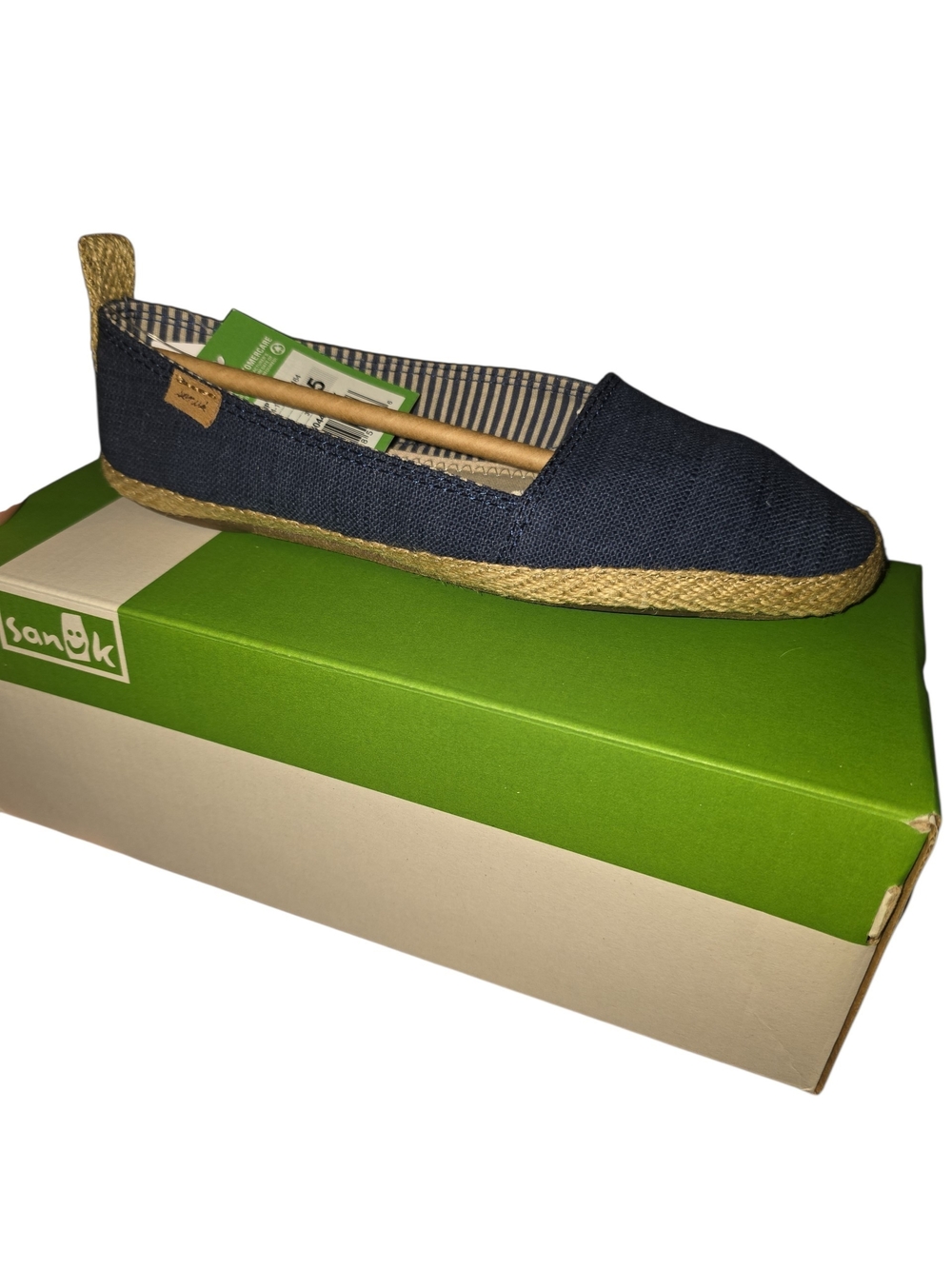 Sanuk Navy Canvas Espadrille Flat